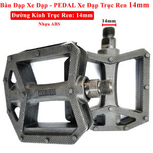 Bàn Đạp Xe Đạp Trục Ren 14mm 1 Cặp (2 Chiếc) Pedal Cho Xe Đạp Thể Thao Bằng Nhựa Chống Trượt Chính Hãng Amalife