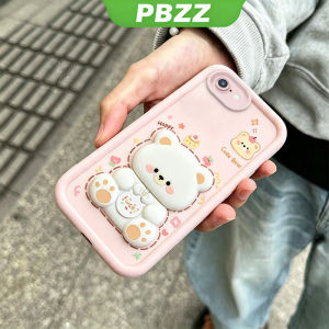 PBZZ Case for iphone 6p 6s 6 plus 6sp phone casing Softcase Silicone shockproof Cover new design aesthetic with holder 360 ° rotate cute Bear for men JTXX3