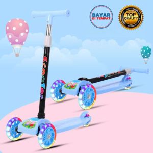 MAINAN ANAK SKUTER LIPAT ANAK LED 3 RODA SKUTER DENGAN LAMPU LED LIPAT BISA COD PALING MURAH SCOOTER WITH LED 3 TYRE