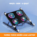 Giá đỡ laptop có quạt tản nhiệt phù hợp nhiều loại laptop, dễ dàng điều chỉnh, tản nhiệt tốt, chắc chắn bền bỉ. 