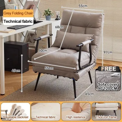 SAINTVILLA Folding Sofa Chair & Lounge Chair Convertible to Bed Multi-Functional Space-Saving Sleeper for Living Room & Guest Use