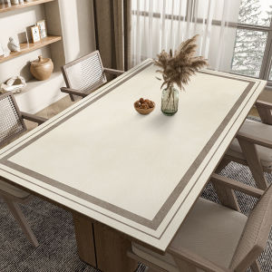 Taplak Meja Makan Kulit Trendy Design Modern Anti Air/Alas Meja Ruang Tamu Taplak Meja Makan Resto Baru Style/Taplak Meja Ruang Tamu