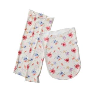 REEBO 3pcs UPF50+ Floral Ice Silk  Quick Drying Breathable Sunshade Arm Cover Summer Sunshade Shawl Tube Scarf Ice Silk Sunscreen Sleeves Anti-UV Protection