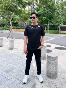Áo phông nam nữ thêu chữ 2 mặt vải cotton co giãn 4 chiều MLCL