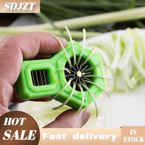 SDJZT Màu xanh lá cây hành tây cắt SCALLION Slicer thép không gỉ SCALLION Slicer tiện ích nhà bếp cho chính xác hẹ xanh hành tây rau công cụ