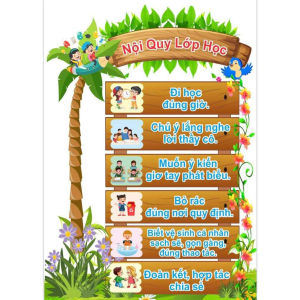 [Bạt A0] - Các mẫu trang trí lớp học - Nội quy lớp học chất liệu bạt kích thước A0