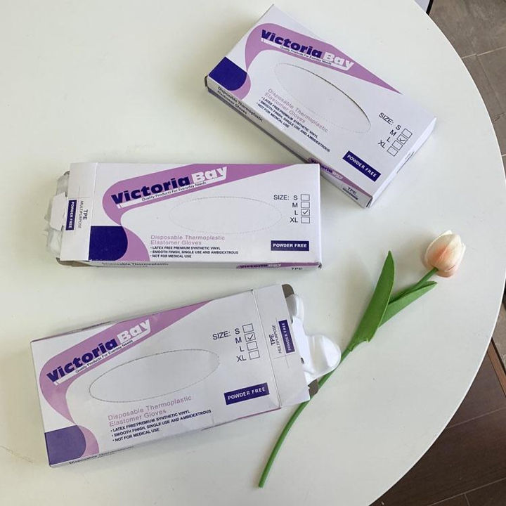 Hộp găng tay Victoria TPE siêu dai không thấm nước, Bao tay cao su ...