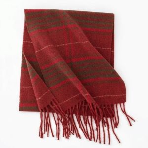 COVIEEZB Cổ điển Ống xả Tartan Kẻ sọc Mềm mại Khăn choàng cổ bằng cashmere Khăn choàng ấm áp Mượt mà Khăn choàng vải gingham Văn phòng
