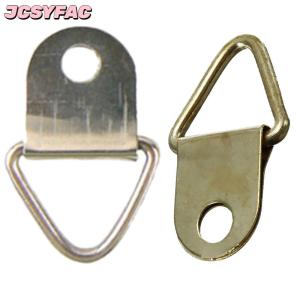 JCSYFAC 20 móc treo tường khung ảnh tam giác bằng đồng thau màu vàng kim cái gói