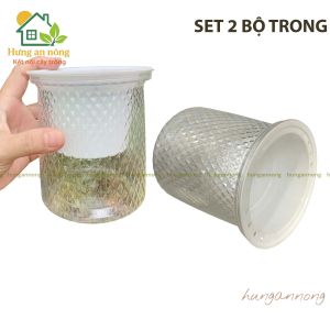 CD120 - Chậu dưỡng thông minh tự tới kèm rọ và dây dẫn nước nhựa PET size 105x120mm ( xem trong mô tả)