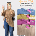 ATASAN Knit Modis Baju Knit Lengan Panjang Wanita Kekinian. 