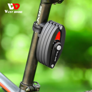 WEST BIKING Foldable Bike Lock 4-Digital Bike Combination Lock MTB Road Bike Steel Folding Lock Scooter Bicycle Anti-Theft Password Lock