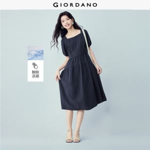 GIORDANO Women Dress Non-Elastic Dress Woven Fabric Dress Stylish Item No. 05466310 High Quality Comfortable Daily Wear