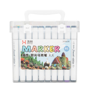 36Colors Twin Tip Pen Marker Set Dual Head Oily Alcoholic Sketch Markers Brush Pen For Draw Manga Animation Design Art Supplies