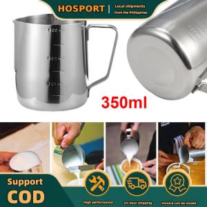 【HOSPORT】600ml Milk Pitcher Stainless Steel Milk Frother Jug for Barista Coffee Making Kitchen Accessory