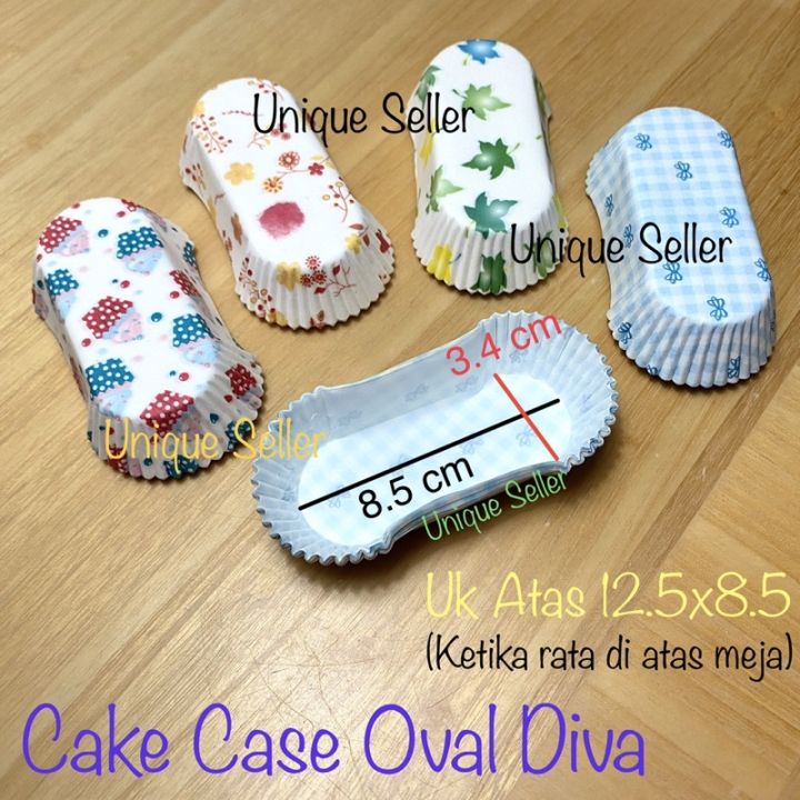 [25 pcs] Kertas Alas Risol Risoles Oval DIVA 12.5x8.5 Medium Floral ...
