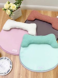 Meilovmao Pet Cooling Mat Soft Cat Dog Summer Ice Pad U Shaped Pillow Anti Slip Washable Sleeping Carpet Tikar Sejuk