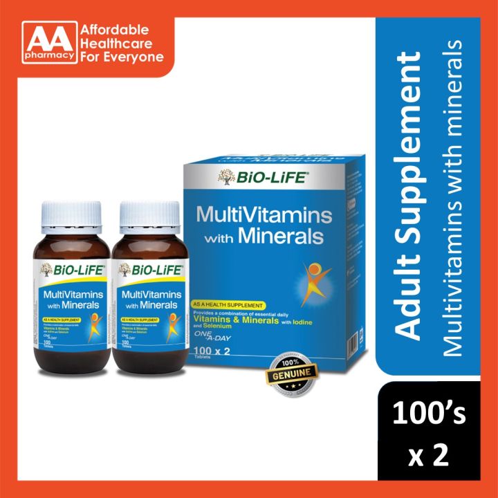 BioLife Multivitamins With Minerals Tablet (2X100's) Lazada