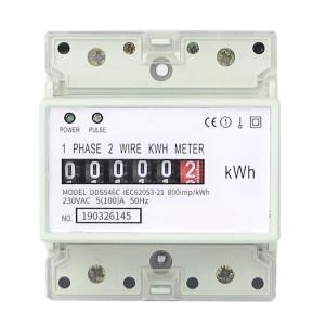 Space Saving DIN Rail Energy Meter With Clear Digital Display Suitable For Accurate Reading Precise Power Usage Tracking