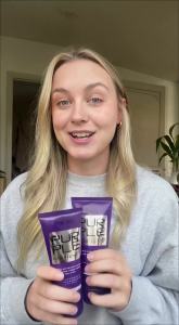 Purple Shampoo and Conditioner Set for Blonde Silver Brown Bleached Highlighted Hair Color Treated Hair Enhance Blonde Tones Repair Damaged Hair Adds Stronger Shine Hydration 2 x 5.29 oz