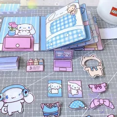 56pcs Mixed Cartoon Sanrio Stickers Cute Hello Kitty Cinnamoroll Kuromi My  Melody Waterproof Sticker Decals for