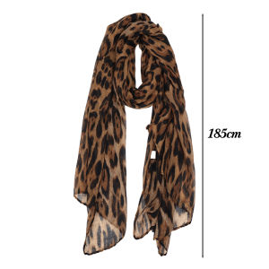 【♡Lovely girls house♡】ผ้าพันคอของผู้หญิงวาวววรผ้าพันคอลายเสือดาวเครื่องเทศนำเทรนด์ใหม่เครื่องประดับ Y2k ที่สร้างสรรค์