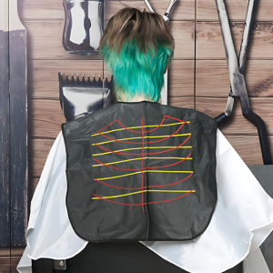 Stylish Polka Dot Cape With Elastic Neck Opening And Durable Fabric Ideal For Professional Stylists And At-Home Use