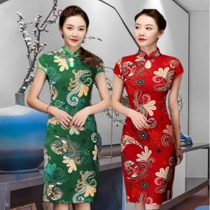New Arrival Mothers Cheongsam Dress Noble and Western Style 2023 New Fairlady Dress Middle-Aged Womens Autumn Clothing Mid-Length Cheongsam High Quality Fashionable