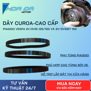 Dây CuRoa/ Dây Cu Roa 2V Cao Cấp Cho Xe Piaggio Vespa 2v/2vie Máy 125/150 và 3v/3viget Máy 150 Bền Đẹp Lắp Chuẩn Zin