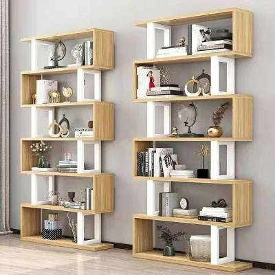 Bookshelf storage shelf Living room partition storage cabinet Multi-layer home office modern simple display shelf storage shelf