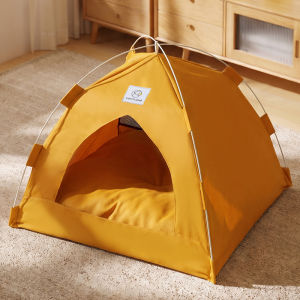 Portable Pet Tent Bed Indoor Cat Dog Nest With Soft Cushion Foldable Pet House For Small Cats Dogs Rest Sleeping Shelter
