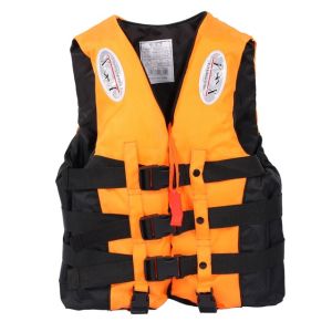 CCW 【M-XL】Universal Outdoor Swimming Boating Skiing Driving Vest Survival Suit Polyester Life Jacket for Adult Children with Reflective Strip