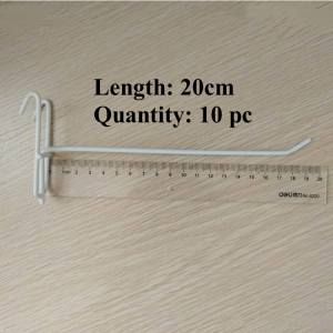 【Fast Delivery】10pcs wire mesh hook stainless for screen white heavy duty screen hooks for hanging display ( 5cm / 10cm  / 15cm / 20cm / 25cm )  Supermarket Screen Hooks For Screen And Grid Wall Wire Mesh Hanging Hooks
