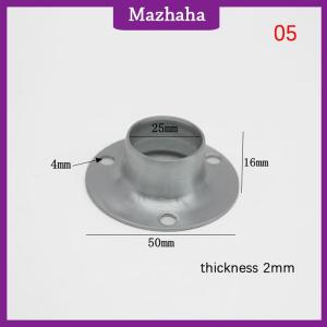 Mazhaha Stainless Steel Flange Seat For Wardrobe Curtain Cloth Rod Seat Round Tube Seats Bracket Household Furniture Hardware Towel Tube Holder