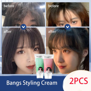 New 2PCS Keratin Bangs Correction styling Softener Straightening Hair Rebonding Cream for Bangs with Spiral Split Ends