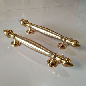 [GROSIR HARGA ECER] Handle Pintu Rumah Model Teratai Bahan Kuningan Tarikan Pintu Rumah Bulat Warna Gold Gagang Pegangan Pintu Anti Karat Murah