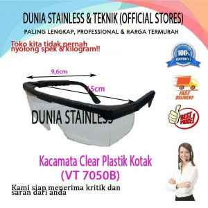 Kacamata Clear Plastik Kotak pelindung mata