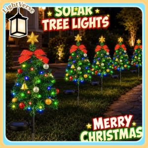 Solar Led Ground Lights Waterproof Color Changing Outdoor Pathway Garden Lawn Landscape Christmas Decor
