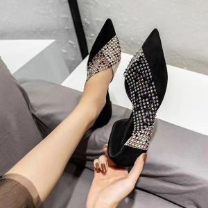 IELGY New Trendy Fashion Womens Shoes with Soft Soles and Slip-on Pointed-toe Hollow Flats