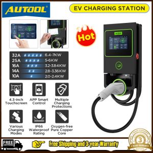 AUTOOL C701 EV Electric Car Charging Station 7KW 32A Charger APP Smart Control Charging Box Charger For Electric Car 220V