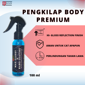 kilap premium - pengkilap body motor mobil helm glossy sealant semi coating wax mengkilapkan cat dasboard plastik trim dan pembersih