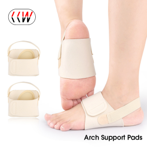 CCW 1 Pair Gel Heel Pad Arch Support Sleeve Plantar Fasciitis Heel Spurs Strap for Pain Relief