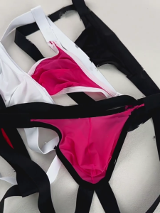 Men Bulge Pouch Underpants Bikini Underwear Panties Comfortable Striped Mesh Breathable Briefs Lingerie Man Underwear