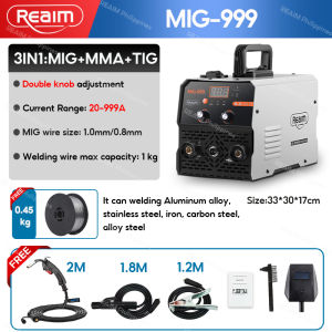 REAIM MIG/MMA/TIG 999/999Pro 3IN1 Welding Machine IGBT Inverter 220V High Quality Home Digital Display Portable Welder Welding Tools