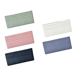 Luxury Textured PU Slim Wallet With Zippers Compartment And Dedicated Window Fashion Organizer For Professionals