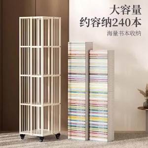 xpkQ Multilayer Corner Bookcases Wheel Household Removable Rotatable Large Capacity Living Room Bookcases Floor Type Home Furniture 5B9Z4