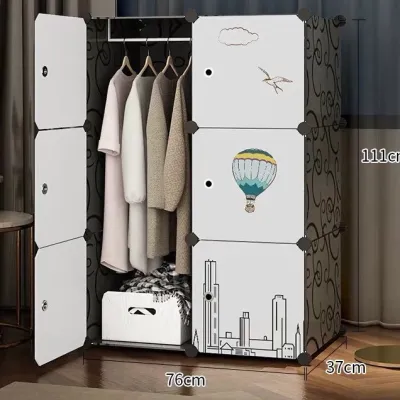 TỦ NHỰA GHÉP LOẠI KHỔ LỚN TẶNG 1 THANH TREO ĐỒ