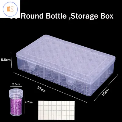 EZ 60/24/30 Bottles 5D Diamond Painting Tools Storage Box Diamond Painting Accessories Tools Bead Mosaic Storage Container Case