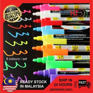 8 Colors/set Blackboard Fluorescent Marker Pen Highlighter Liquid Chalk Marker Neon Pen For LED Writing Board