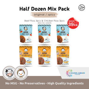 Cahaya Abadi Mix Pack Abon Sapi 3 & Abon Ayam 3